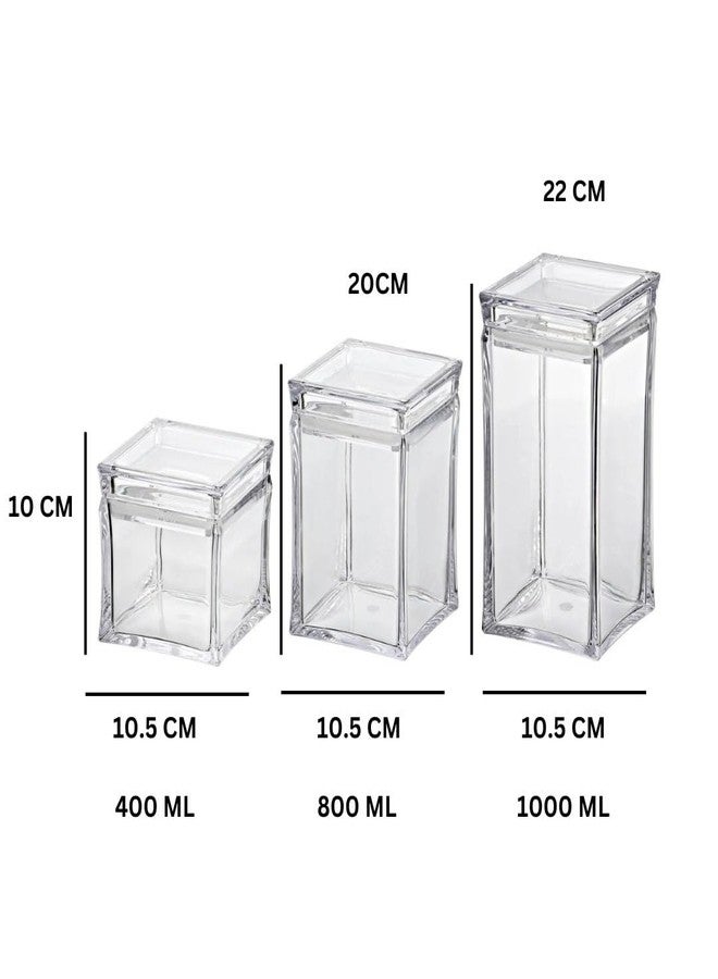 HOMEAWARE (400x2 ml Acrylic Airtight Transparent Jar | Elegant and Perfect for Coffee, Dry Fruits, Cookies, Munchies, ShatterProof, BPA-Free, Kitchen storage Container | Pack of 2 - Image 3